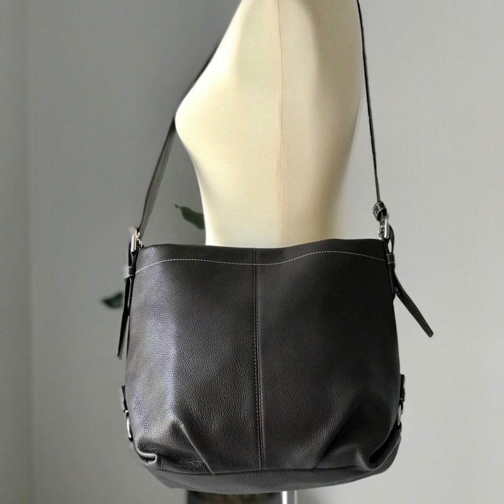Coach Chocolate Leather Duffle F15064 Shoulder Bag - Picture 2 of 13